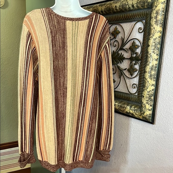 EUC Coldwater Creek Tunic Striped Sweater - so soft/ comfy Sz XL - Picture 3 of 9
